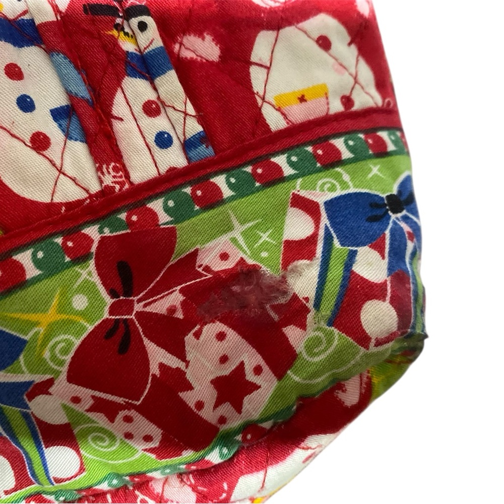 🎁 Quilted Festive Snowmen ⛄️ Red Tote Bag with Matching Wallet - Picture 5 of 8